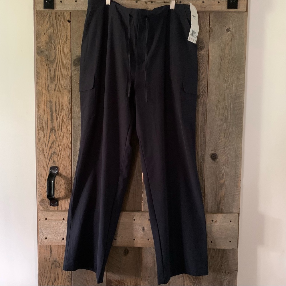 Men’s XL JOCKEY Midnight Blue 6 Pocket Cargo Scrub Casual Zip Drawstring Pants